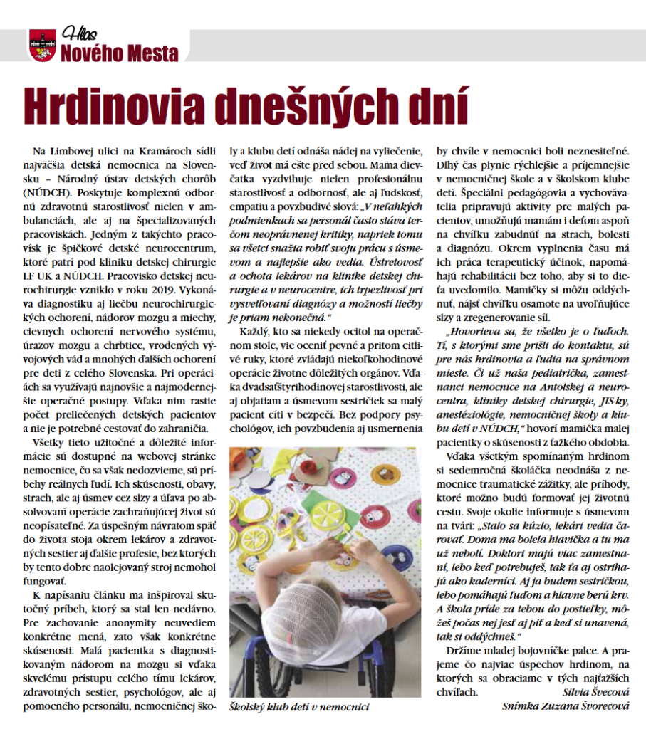 Hlas Nového Mesta - Hrdinovia dnešných dní
