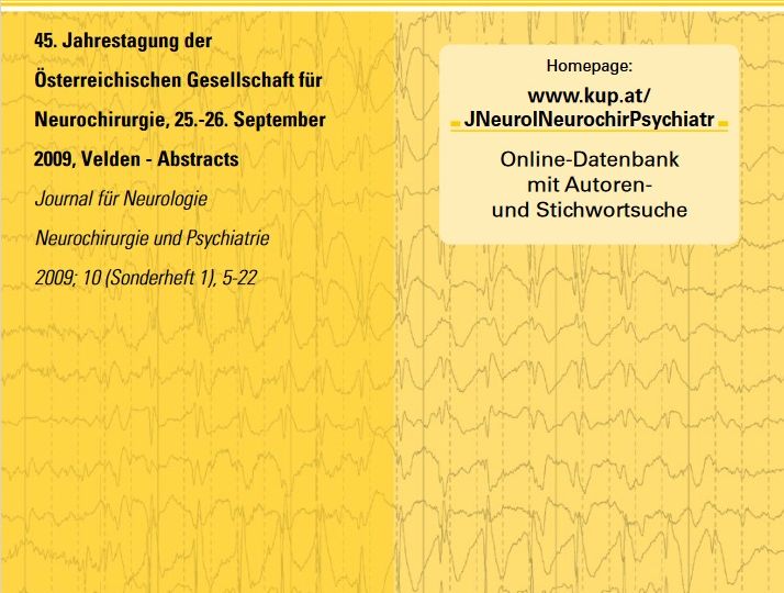 45 Jahrestagung der Österreichischen Gesellschaft für Neurochirurgie, 25 -26 September 20