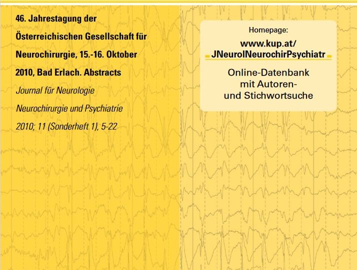 46 Jahrestagung der Österreichischen Gesellschaft für Neurochirurgie, 15 -16 Oktober 2010